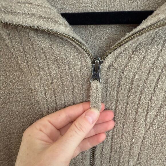 Barefoot Dreams Cozy Chic Lite Half Zip Rolled Edge Pullover Tunic Sweater - Picture 4 of 7